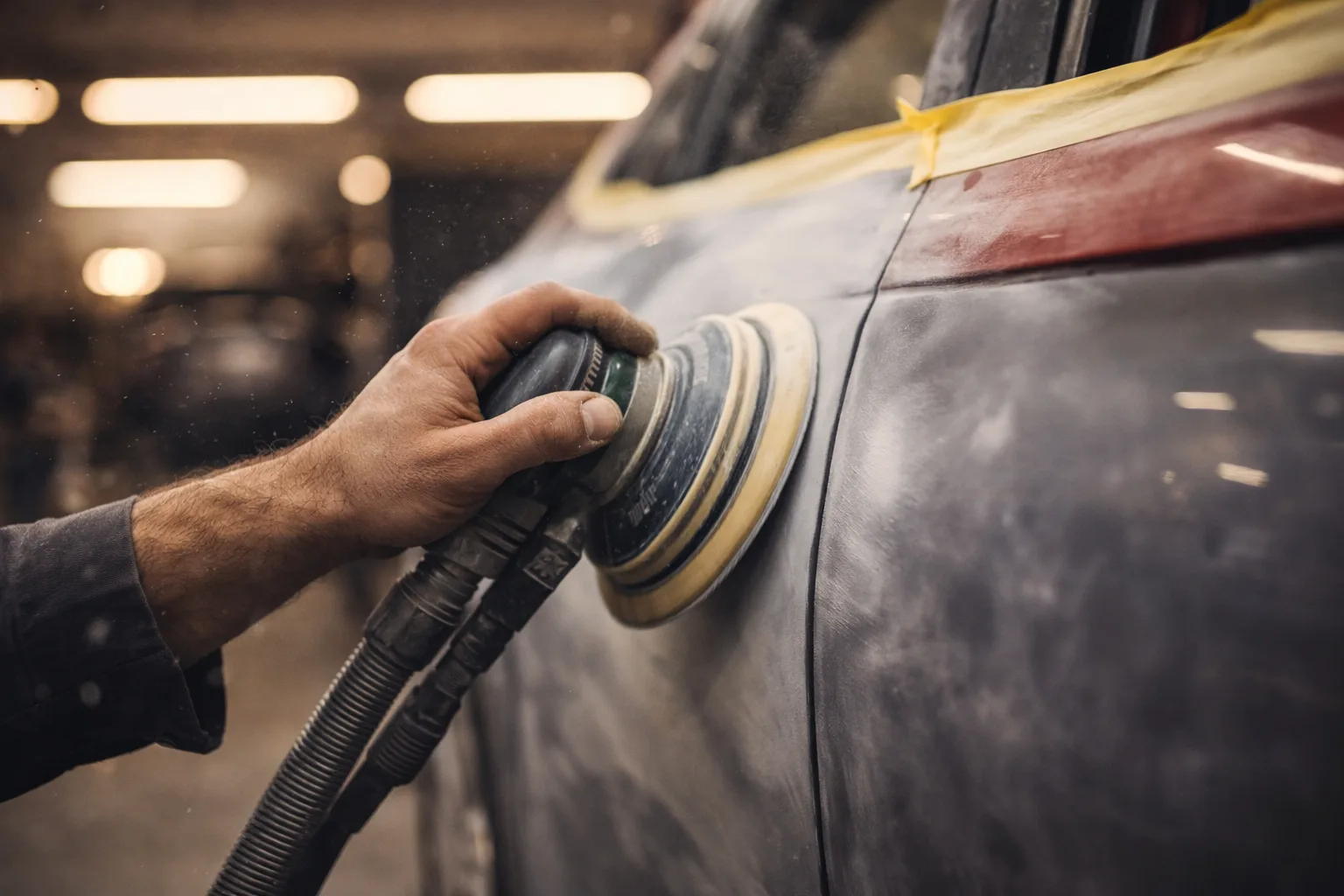 Ponçage préparation carrosserie avant peinture Zaventem