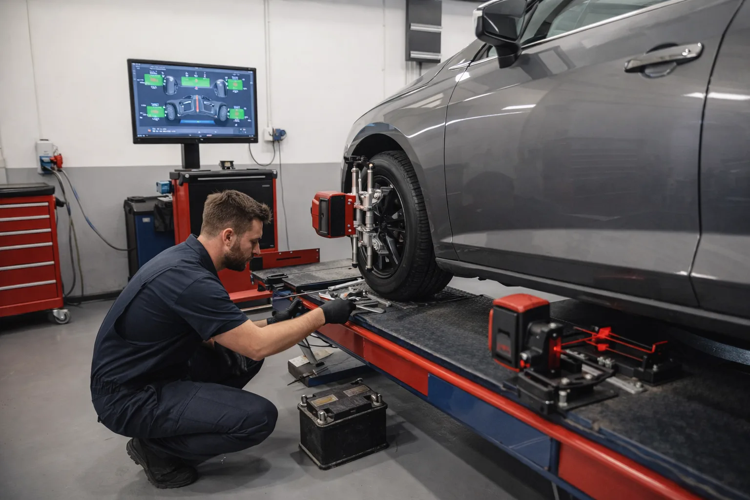 Géométrie parallélisme roues garage Zaventem