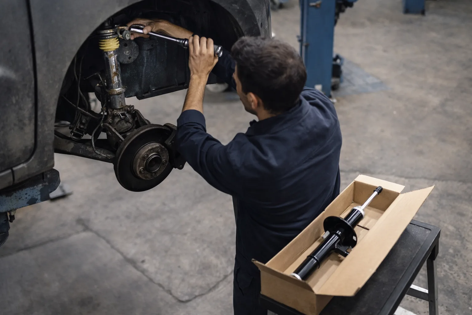 Remplacement amortisseur suspension garage Zaventem